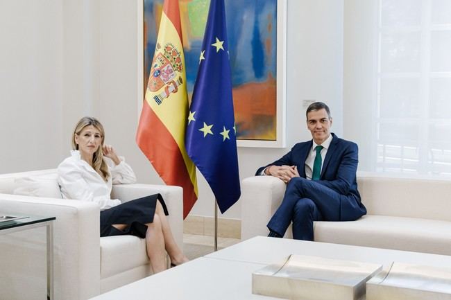 Yolanda Díaz solicita a Sánchez eliminar aforamientos y sancionar empresas corruptas